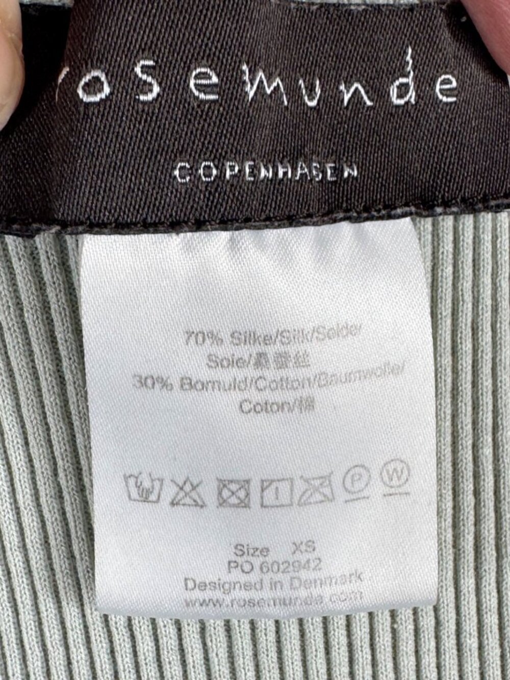 Rosemunde Tank Top Ribbed Light Green Sz XS Silk Blend - Picture 3 of 7